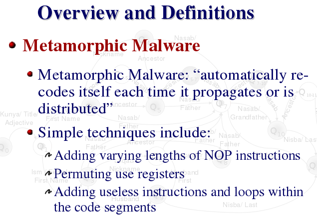 Metamorphic Malware