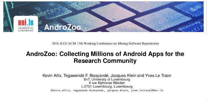 AndroZoo Koleksi Aplikasi Android