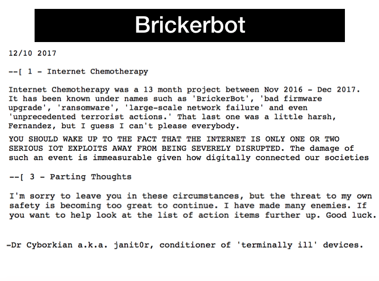 Tentang Malware Brickerbot / Internet Chemoterapy